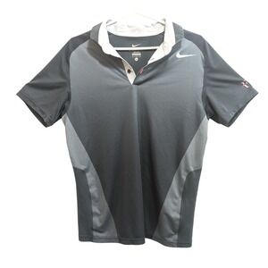 Nike Roger Federer RF Men's Large Dri-Fit Polo Shirt Short Sleeve Golf 2000s